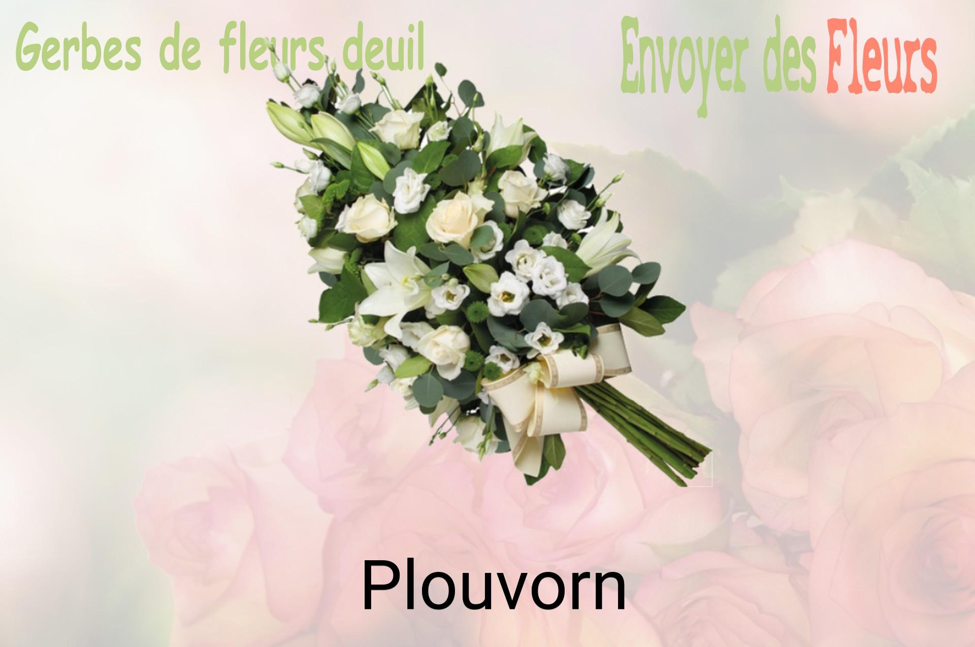Gerbe de fleurs de deuil livrée à Plouvorn